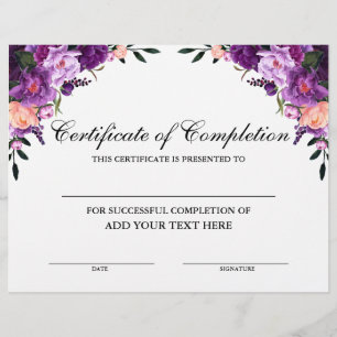 Certificado de conclusão bicomponente