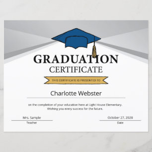 Certificado de conclusão da graduação em prata