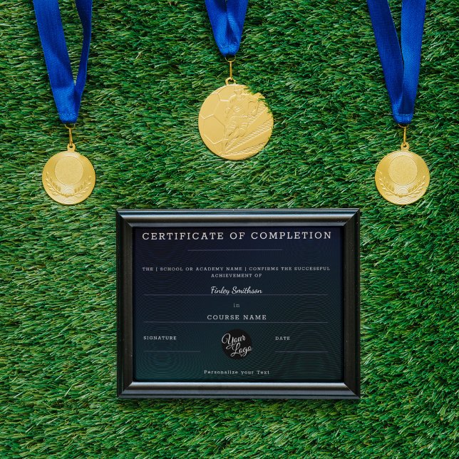 Certificado de Conclusão da Masculina Negra Modern (Criador carregado)