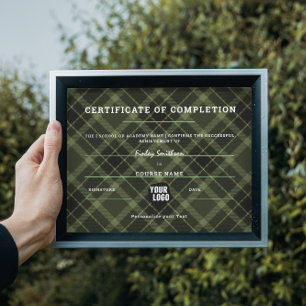 Certificado de Conclusão da Masculina Verde Mod