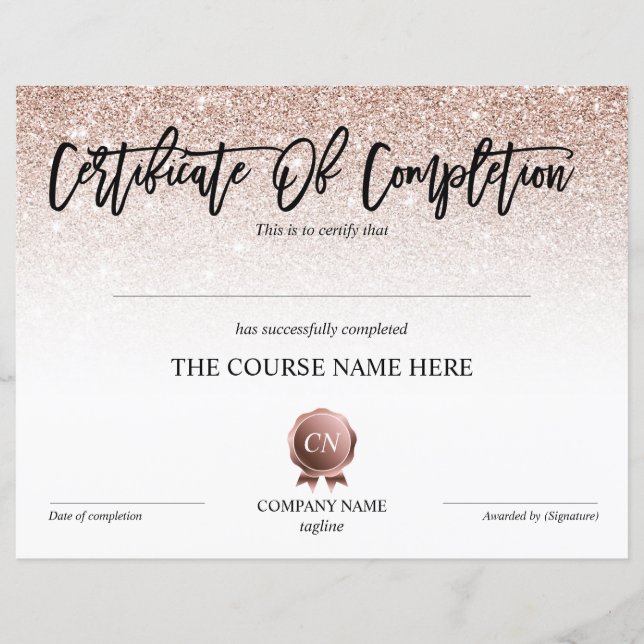 Certificado de Conclusão do Curso (Frente)