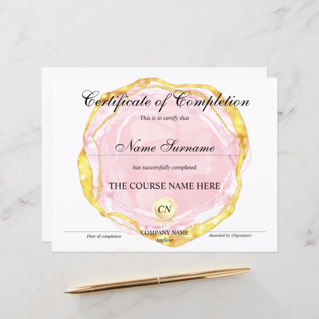 Certificado de Conclusão do Curso de Conclusão (Frente/Verso In Situ)