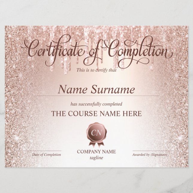 Certificado de Conclusão do Curso de Conclusão do  (Frente)