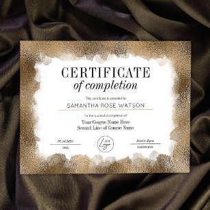 Certificado de conclusão do Prêmio Dourado de salã