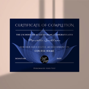 Certificado De Conclusão Lotus Flower Para Yoga R