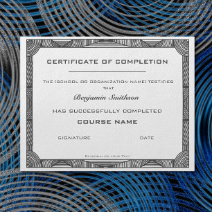 Certificado de Conclusão Moderno para Personaliza