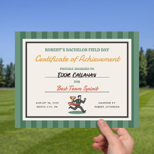 Certificado de Conquista da Festa de Solteiro do F