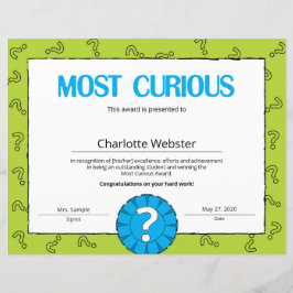 Certificado de Conquista Mais Curioso PDF