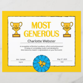 Certificado de Conquista Mais Generoso PDF