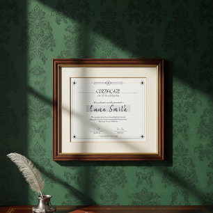 Certificado De Conquista Minimalista Elegante Desi