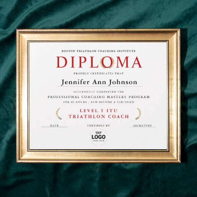 Certificado de Diploma de Graduação Coroa de Ouro  (Criador carregado)