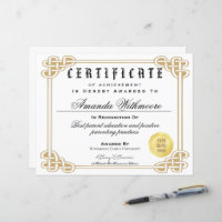 Certificado de diploma falso e profissional