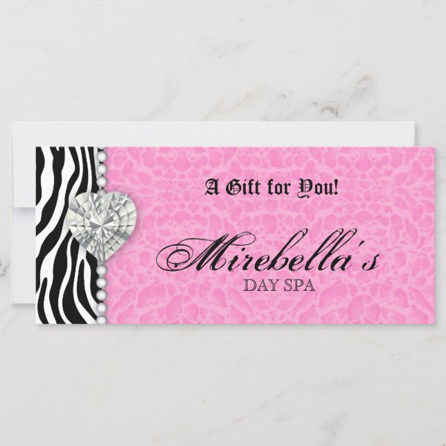 Certificado de doação de joalharia Zebra Pink Leop (Frente)