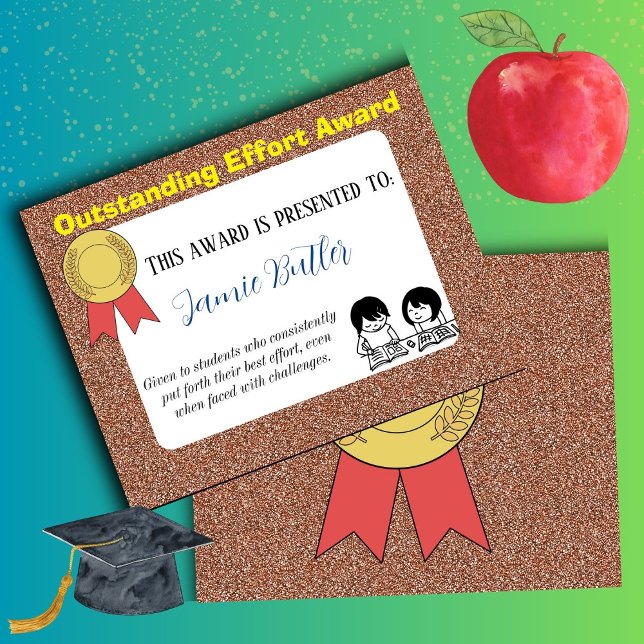 Certificado de esforço excepcional para o ensino m (Outstanding effort)