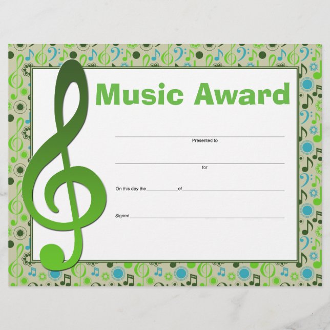 Certificado de Estudante do Music Prêmio Studio (Frente)
