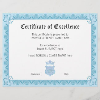 CERTIFICADO DE EXCELÊNCIA