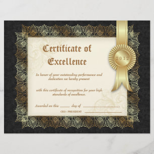 Certificado de Excelência Diploma Black Cream