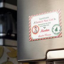 Certificado de Foto de Natal Ímã do Papai Noel da 