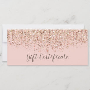 Certificado de Glitter Dourado Cor-de-Rosa e Rosa