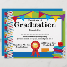 Certificado de Graduação de Crianças Personalizáve