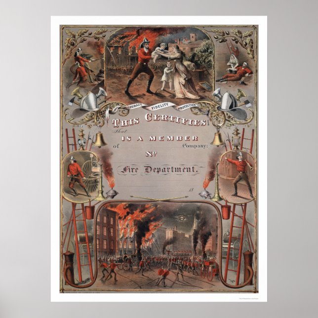 Certificado de Impressão de Bombeiros (Frente)