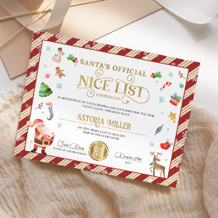 Certificado de Lista de Nice Oficial de Natal para