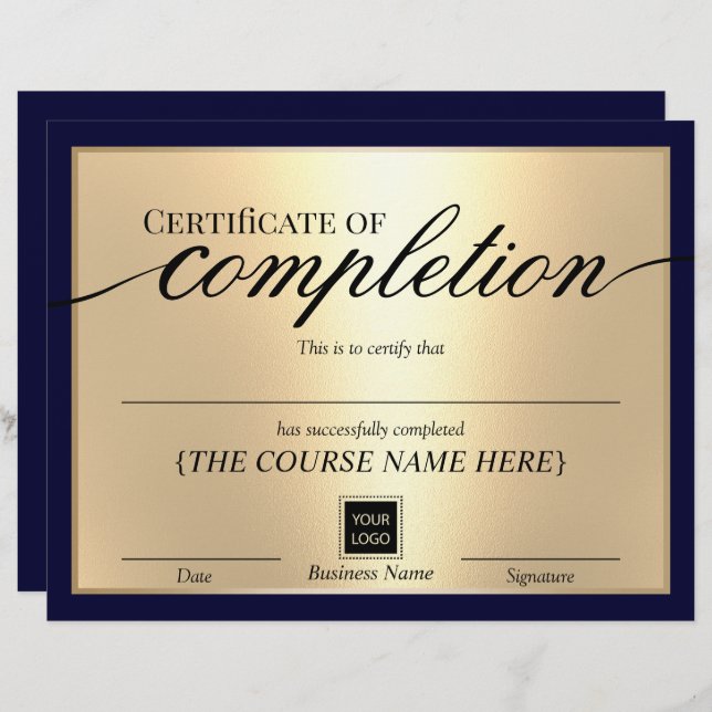 Certificado de Marinho de conclusão e Prêmio Doura (Frente/Verso)