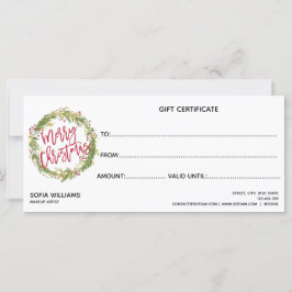 Certificado de Natal Cartão presente Adicionar log