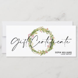 Certificado de Natal Cartão presente Adicionar log