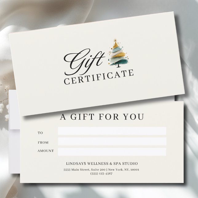 CERTIFICADO DE NEGÓCIOS DE ÁRVORE DE NATAL DE SALÃ (SALON CHRISTMAS TREE BUSINESS CERTIFICATE)