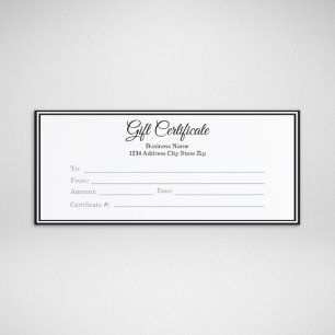 Certificado de oferta comercial - Modelo impresso