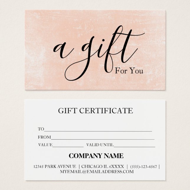 Certificado de oferta comercial simples e moderno (Frente & Verso)