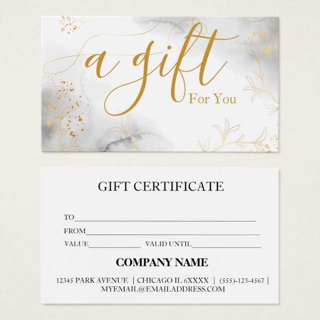 Certificado de oferta comercial simples e moderno (Frente & Verso)