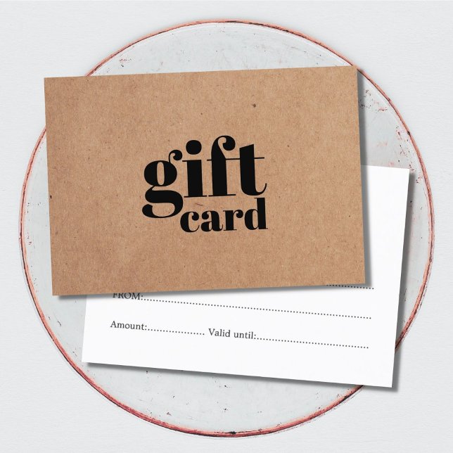 Certificado de oferta de beleza Kraft impresso sim (Criador carregado)