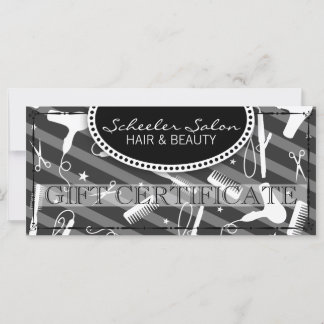 Certificado de Oferta de Cabelo e Beleza para cinz