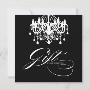 Certificado de oferta de candelabro branco e preto