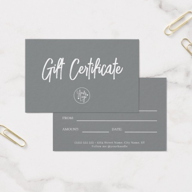 Certificado de oferta de Cinza de pedra sofisticad (Escritótio)