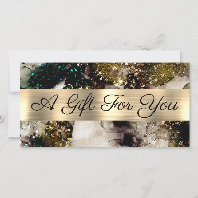 Certificado de oferta de cor verde-esmeralda-olive (Frente)