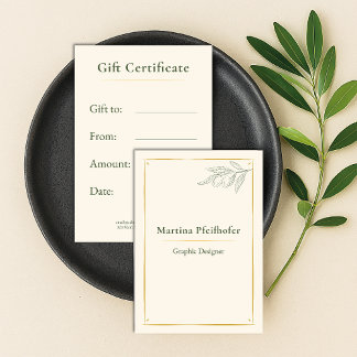 certificado de oferta de galho de azeitona elegant