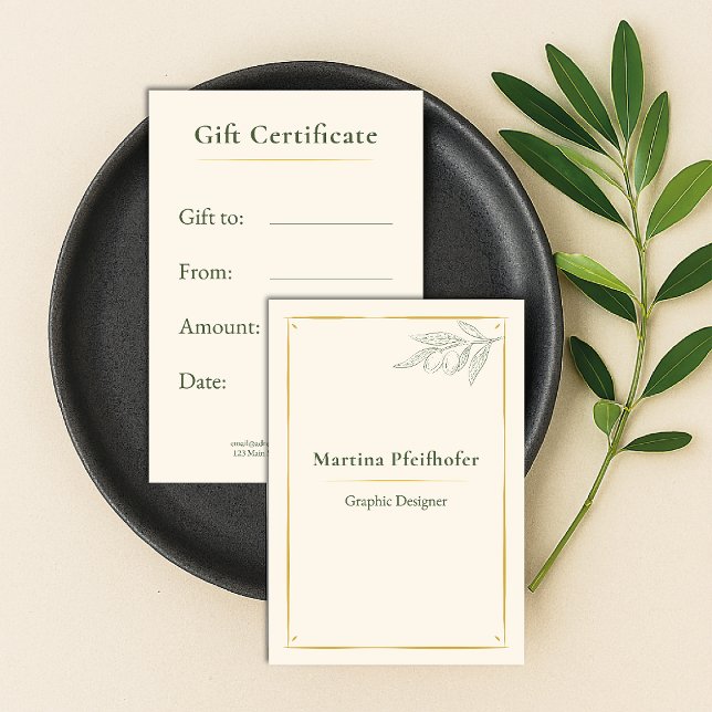 certificado de oferta de galho de azeitona elegant (Criador carregado)