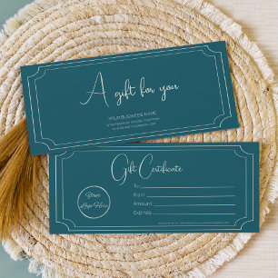 certificado de oferta de gasolina azul de boutique