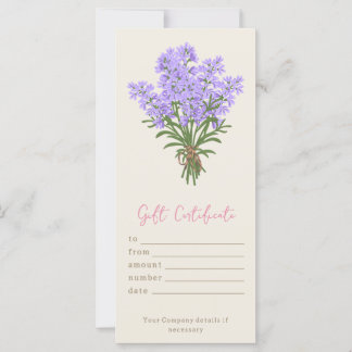 Certificado de Oferta de Lavanda de Aquarela Perso