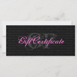 Certificado de oferta de lista de estilos pessoais