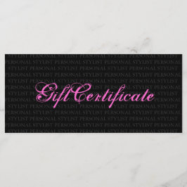 Certificado de oferta de lista de estilos pessoais