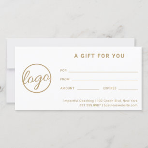 Certificado de oferta de logotipo Dourado moderno 