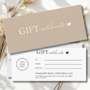 Certificado de oferta de logotipo específico do cl