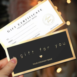 Certificado de oferta de logotipo para adição de p