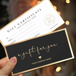 Certificado de oferta de logotipo para adição de p