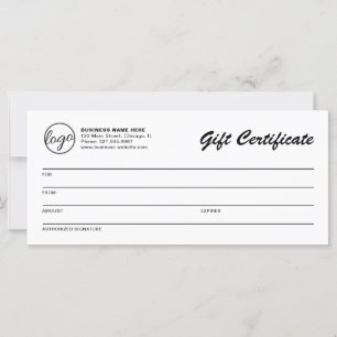 Certificado de oferta de logotipo simples moderno 