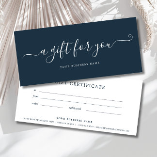 Certificado de Oferta de Negócios Azul-marinho Sim